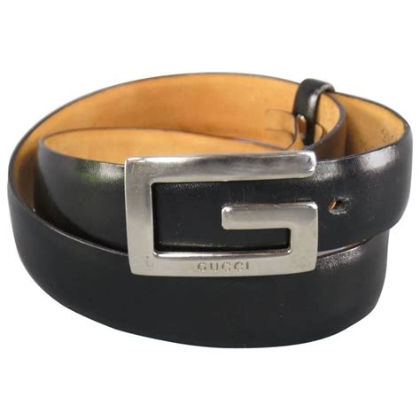 gucci belt silver and black|gucci ladies black leather belt.